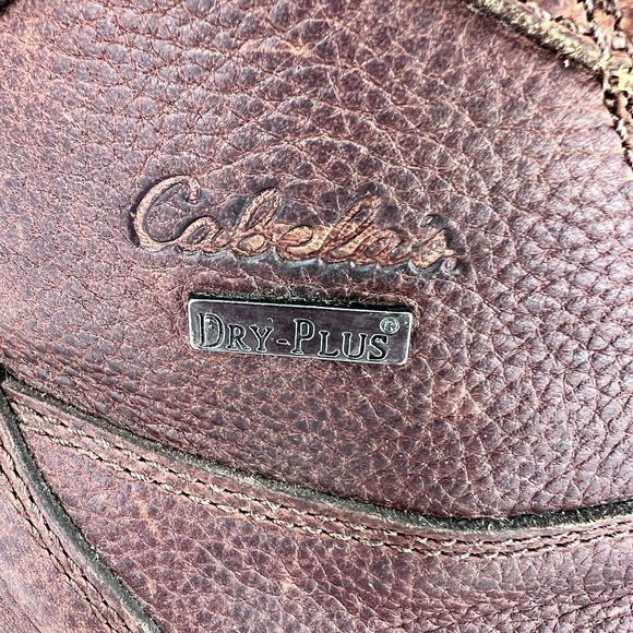 Cabela's Brown Leather Boot MEN's 14D Thinsulate Dry Plus Rubber Outsole Outdoor - Picture 4 of 11